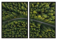 OBRAZOVÉ PLAGÁTY V RÁME 33x43cm Diptych Road P725