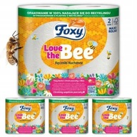 4x Foxy biela celulózová papierová utierka, 2 rolky