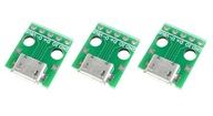 Micro USB to PCB adaptér 5 pin 3 ks Micro USB to PCB adaptér 5 pin 3 ks