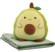 Súprava prikrývky a vankúša 3v1 dlhá deka Plyšový avokádový maskot Cuddly Súprava prikrývky a vankúša 3v1 dlhá deka Plyšový avokádový maskot Cuddly