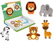 MAGNETICKÁ DOSKA PUZZLE ANIMALS zoo MAGNETICKÁ DOSKA PUZZLE ANIMALS zoo