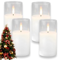 4X LED vkladacie elektrické sviečkové lampy na batérie na sviečku 15 cm 4X LED vkladacie elektrické sviečkové lampy na batérie na sviečku 15 cm