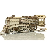 Drevený mechanický model 3D puzzle vláčik s dráhami Wooden.City Drevený mechanický model 3D puzzle vláčik s dráhami Wooden.City