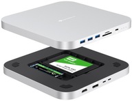 Hub 10 v 1 USB C M.2 NVMe SSD Mac Mini M1 HDMI DP