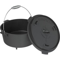Lovecký liatinový kotlík + panvica na oheň, 12L Lovecký liatinový kotlík + panvica na oheň, 12L