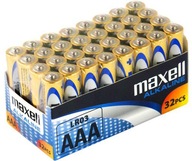 32x MAXELL alkalické batérie AAA LR3 R3 32x MAXELL alkalické batérie AAA LR3 R3