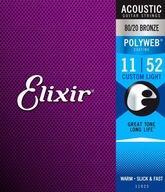 Gitarové struny Elixir 11025 PW C/LT. akustické 11-52 Gitarové struny Elixir 11025 PW C/LT. akustické 11-52