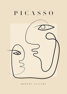 PICASSO Faces line POSTER 40x50cm obraz #713 PICASSO Faces line POSTER 40x50cm obraz #713