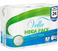 Vella MEGA PACK 3-vrstvový toaletný papier, 24 roliek