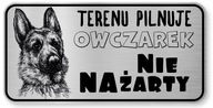 Pozor pes znak - nemecký ovčiak vtipný Pozor pes znak - nemecký ovčiak vtipný