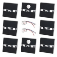 Svietidlo na osvetlenie schodiska Q8 Black 2xSenzor 230V Sada 6 kusov Svietidlo na osvetlenie schodiska Q8 Black 2xSenzor 230V Sada 6 kusov