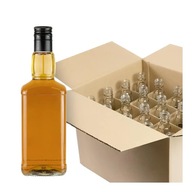 20x DANIELS sklenené fľaše 0,5l + mriežka na whisky, vodku, alkohol 20x DANIELS sklenené fľaše 0,5l + mriežka na whisky, vodku, alkohol
