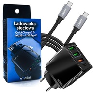NABÍJAČKA 4x USB QuickCharge 3.0 + USB KÁBEL TYP-C-C NABÍJAČKA 4x USB QuickCharge 3.0 + USB KÁBEL TYP-C-C