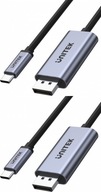 Unitek kábel adaptéra USB-C na DP 1.2 4K 60Hz 1,8 m sivý x2