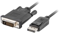 Lanberg DISPLAYPORT 20pin DVI-D 24+1pin kábel 3m Lanberg DISPLAYPORT 20pin DVI-D 24+1pin kábel 3m