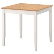 IKEA LERHAMN drevený stôl 74x74cm PATINA / BIELA