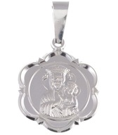 Strieborný medailón Panny Márie Čenstochovej