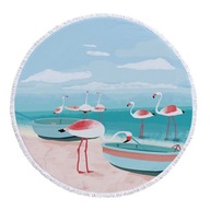 okrúhla plážová osuška z mikrovlákna Flamingo tl okrúhla plážová osuška z mikrovlákna Flamingo tl
