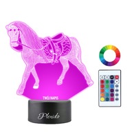 3D LED nočná lampa kôň Meno darčeka 3D LED nočná lampa kôň Meno darčeka