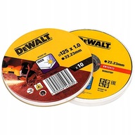 Oceľový rezací kotúč, INOX, 125x1,0x22,2mm DeWalt (DT3507-QZ) - 10 ks. Oceľový rezací kotúč, INOX, 125x1,0x22,2mm DeWalt (DT3507-QZ) - 10 ks.