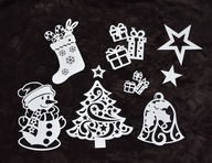 Zimný vianočný stromček dekorácia hviezda okienko vitrážová škola