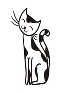 Samolepka na stenu rôzne farby mačky Marcel the Cat Samolepka na stenu rôzne farby mačky Marcel the Cat