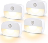 4 KS. BEZDRÔTOVÁ LED NOČNÁ LAMPA ZÁSUVKA SNÍMAČA POHYBU NA BATÉRIU 4 KS. BEZDRÔTOVÁ LED NOČNÁ LAMPA ZÁSUVKA SNÍMAČA POHYBU NA BATÉRIU
