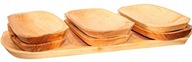 Žľabový podnos 6 drevených tanierových grilov