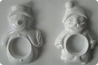 Santa Claus Snehuliak Forma na svietniky na sadrové odliatky Santa Claus Snehuliak Forma na svietniky na sadrové odliatky