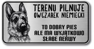 Pozor Pes tanier - nemecký ovčiak Pozor Pes tanier - nemecký ovčiak