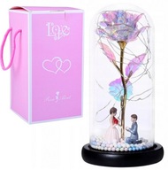 ETERNAL ROSE IN GLASS LED LIGHTS kvetinová ruža ETERNAL ROSE IN GLASS LED LIGHTS kvetinová ruža