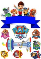 PAW PATROL Cake Wafer PAW PATROL POSTAVY + MENO Potlač cukru A4 PAW PATROL Cake Wafer PAW PATROL POSTAVY + MENO Potlač cukru A4