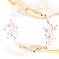 Veniec ROSE GOLD, ozdobná svadobná ratolesť SWAROVSKI Veniec ROSE GOLD, ozdobná svadobná ratolesť SWAROVSKI