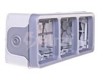 PLEXO55 Trojitý vertikálny nástenný box, sivý PLEXO55 Trojitý vertikálny nástenný box, sivý