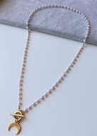 náhrdelník perličky 3mm HORN ABUNDANCE oceľ 45cm náhrdelník perličky 3mm HORN ABUNDANCE oceľ 45cm