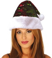 Vianočná čiapka Santa Claus s flitrami