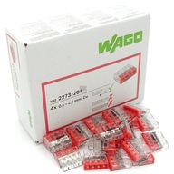 WAGO RÝCHLOSPOJKA VODIČ 4x2,5 2273-204 100 KONEKTOR WAGO RÝCHLOSPOJKA VODIČ 4x2,5 2273-204 100 KONEKTOR