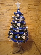 Vianočný stromček na pni s ozdobami oblečený 120cm