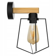 NÁSTENNÁ LAMPA NÁSTENNÁ LAMPA DREVENÝ LOFT KOV ČIERNA NÁSTENNÁ LAMPA NÁSTENNÁ LAMPA DREVENÝ LOFT KOV ČIERNA