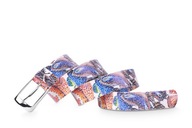 Klasický dámsky opasok s jarnými motýlikmi, 3 cm Klasický dámsky opasok s jarnými motýlikmi, 3 cm