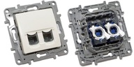 Internetová zásuvka 2x RJ45 kat.6 UTP Niloe 664874