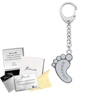 Keychain FOOT Meno dieťaťa Darček 925 STRIEBORNÉ GRAVÍROVANIE ZDARMA Keychain FOOT Meno dieťaťa Darček 925 STRIEBORNÉ GRAVÍROVANIE ZDARMA