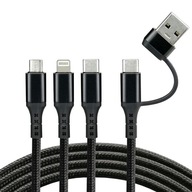 Kábel USB-C / USB 3v1 - USB-C, Lightning, micro USB 120cm everActiv