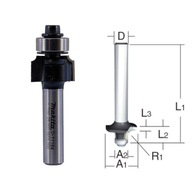 MAKITA KRUHOVÁ FRÉZA 8MM R=2MM D-11184 MAKITA KRUHOVÁ FRÉZA 8MM R=2MM D-11184