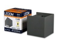 Vonkajšie nástenné svietidlo CUBE Grey 2x3W 4000K Vonkajšie nástenné svietidlo CUBE Grey 2x3W 4000K