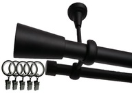 Dvojitá stropná závesová tyč Fi25+19/280cm LOFT žabky Dvojitá stropná závesová tyč Fi25+19/280cm LOFT žabky