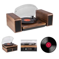 Štýlový gramofón s BT reproduktormi, USB RCA + vinyl