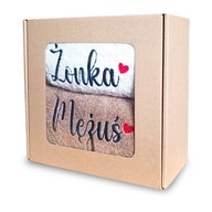 SVADOBNÝ darček, výročie - MANŽEL, MANŽELKA UTERÁKY - 2x50X90, 500g - v krabičke SVADOBNÝ darček, výročie - MANŽEL, MANŽELKA UTERÁKY - 2x50X90, 500g - v krabičke