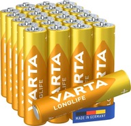 24x VARTA AAA R3 LR03 ALKALICKÁ BATÉRIA LONGLIFE 24x VARTA AAA R3 LR03 ALKALICKÁ BATÉRIA LONGLIFE