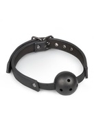 Knebel-Ball Gag s PVC loptičkou - Black Easy Toys